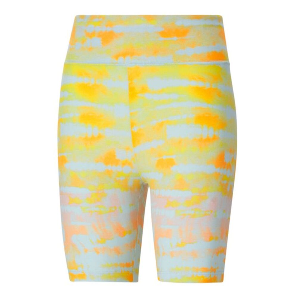 PUMA Womens Light Blue Stretch Tie Dye Active Wear Shorts XS
